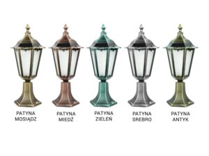 Miniaturka 4 - Lampa RETRO CLASSIC K 4011/1 – porównanie pięciu wykończeń patyn