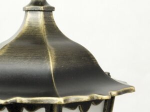 Miniaturka 2 - Lampa ogrodowa stojąca RETRO CLASSIC K 4011/1 – czarna latarnia wśród roślin