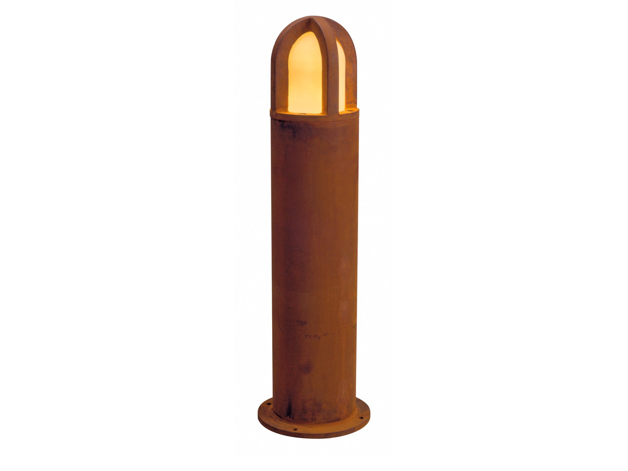 Lampa ogrodowa Rusty Cone wysokość 70 cm, rdzawa, packshot na białym tle