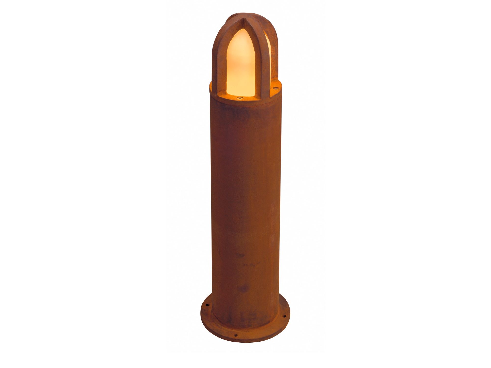 Lampa stojąca Rusty Cone 70 cm rdzawa, drugi widok na białym tle
