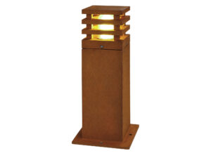 Miniaturka 6 - Lampa ogrodowa Rusty Square o wysokości 40 cm na białym tle