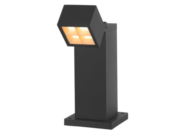 Lampa ogrodowa stojąca S-Cube 35 LED antracytowa na białym tle