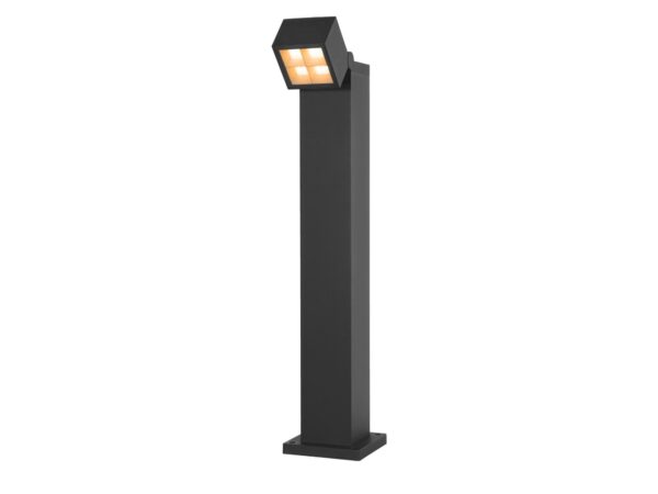 Lampa ogrodowa stojąca S-Cube 75 LED antracytowa na białym tle