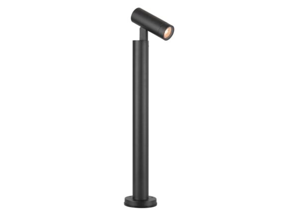 Czarna lampa ogrodowa stojąca S-Tube 75 GU10 na czystym białym tle