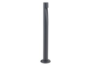 Miniaturka 4 - Grafitowa lampa ogrodowa Sena M LED IP65 ze szklanym przezroczystym kloszem na białym tle