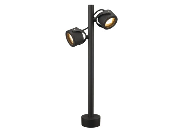 Antracytowa lampa ogrodowa Sitra Sl 360 z dwiema ruchomymi głowicami