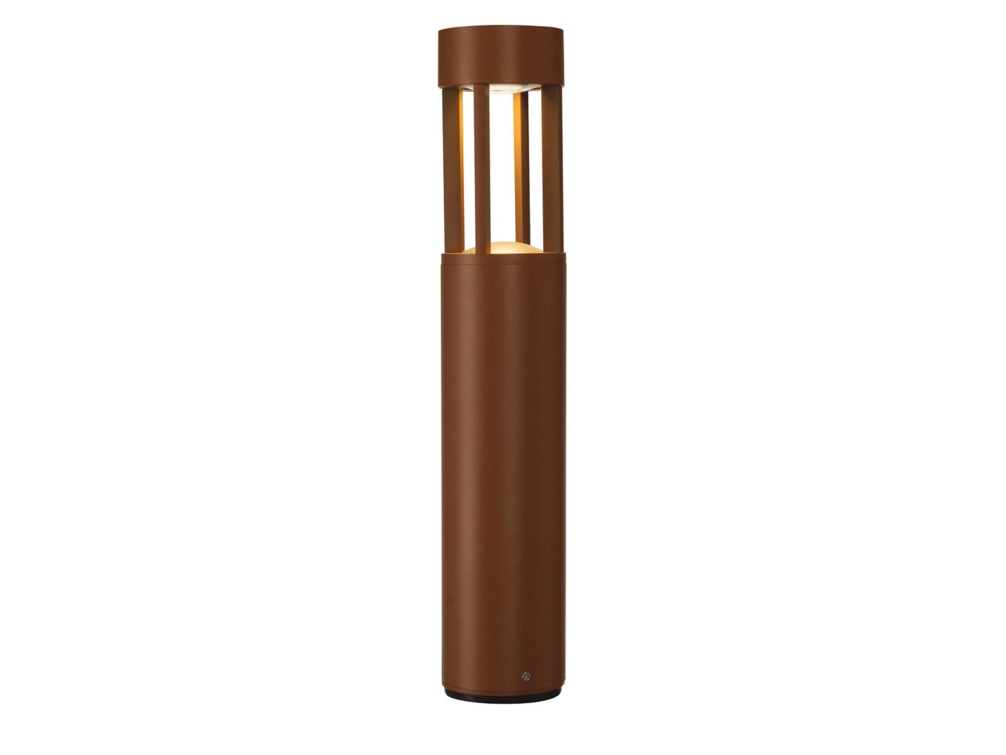 Lampa ogrodowa Slots 45 z aluminiową obudową w kolorze rdzy, widok główny
