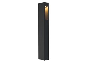 Miniaturka 1 - Antracytowa lampa ogrodowa słupkowa o wysokości 70 cm, widok produktu