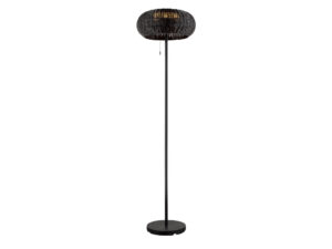Miniaturka 8 - Lampa ogrodowa stojąca Adegan solarna LED czarna z kloszem z technorattanu