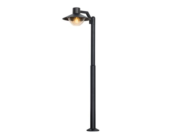 Lampa ogrodowa Evilira stojąca czarna o wysokości 105 cm