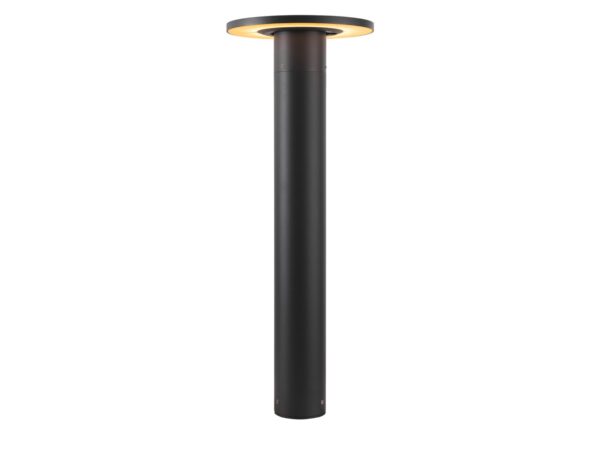 Lampa ogrodowa stojąca I-Ring antracytowa na białym tle