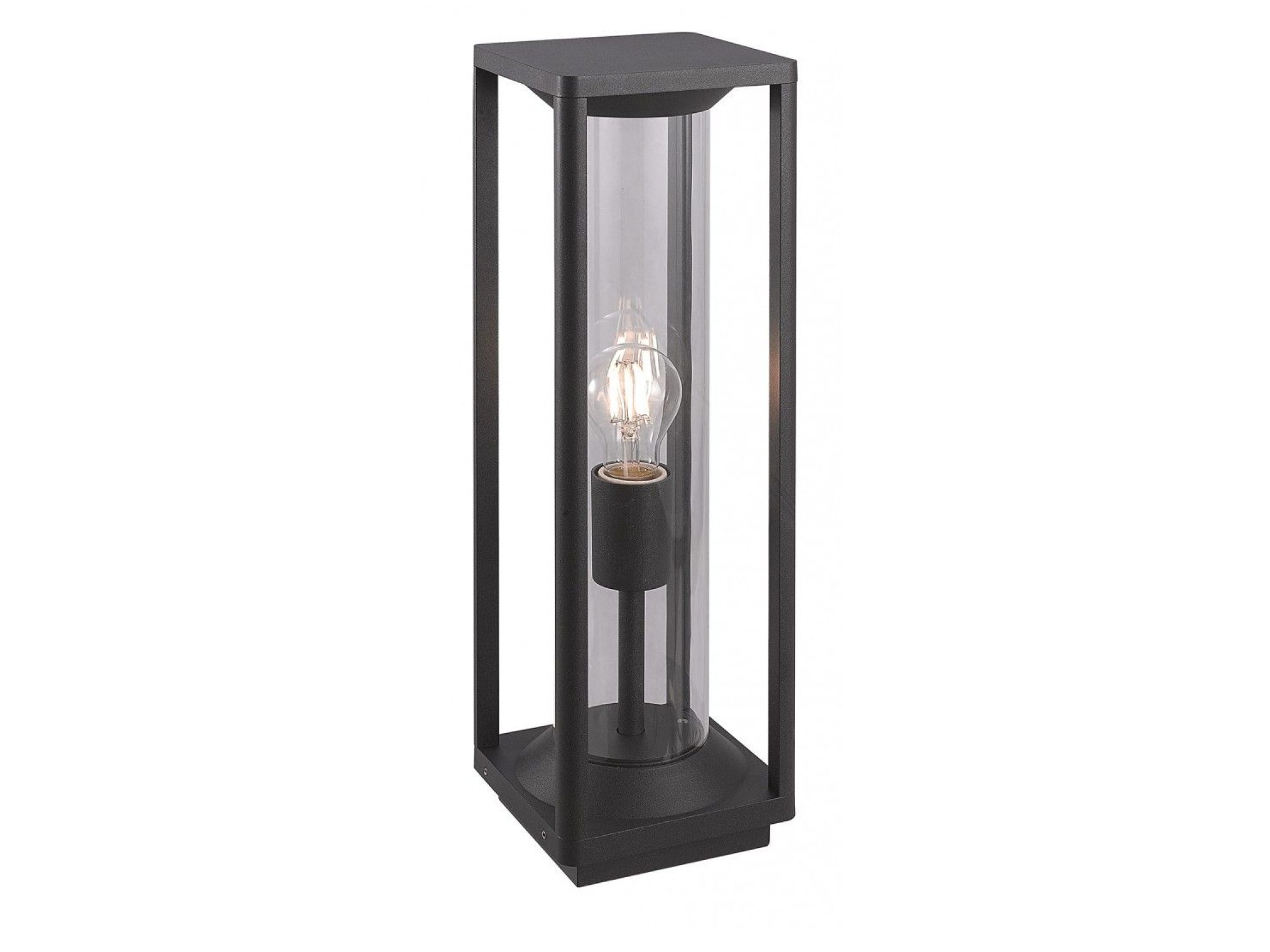 Lampa ogrodowa stojąca PORTO M1932-500 – czarna oprawa na białym tle