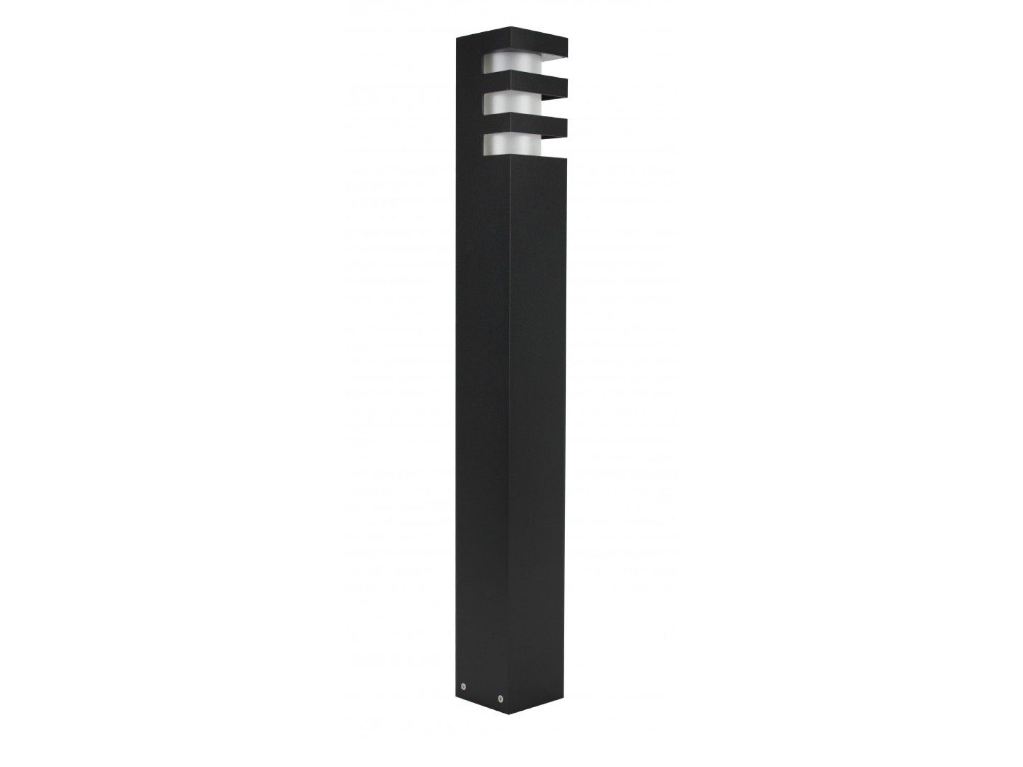 Lampa ogrodowa stojąca RADO – czarna oprawa na białym tle