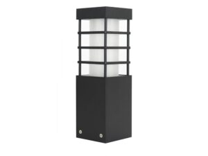 Miniaturka 6 - Lampa ogrodowa stojąca RADO II 3 – czarna oprawa na białym tle