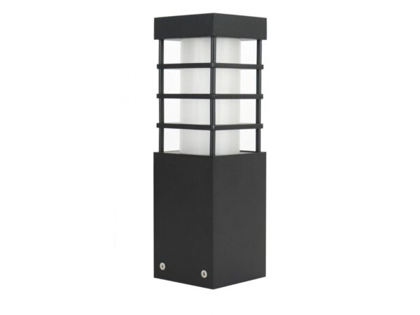 Lampa ogrodowa stojąca RADO II 3 – czarna oprawa na białym tle
