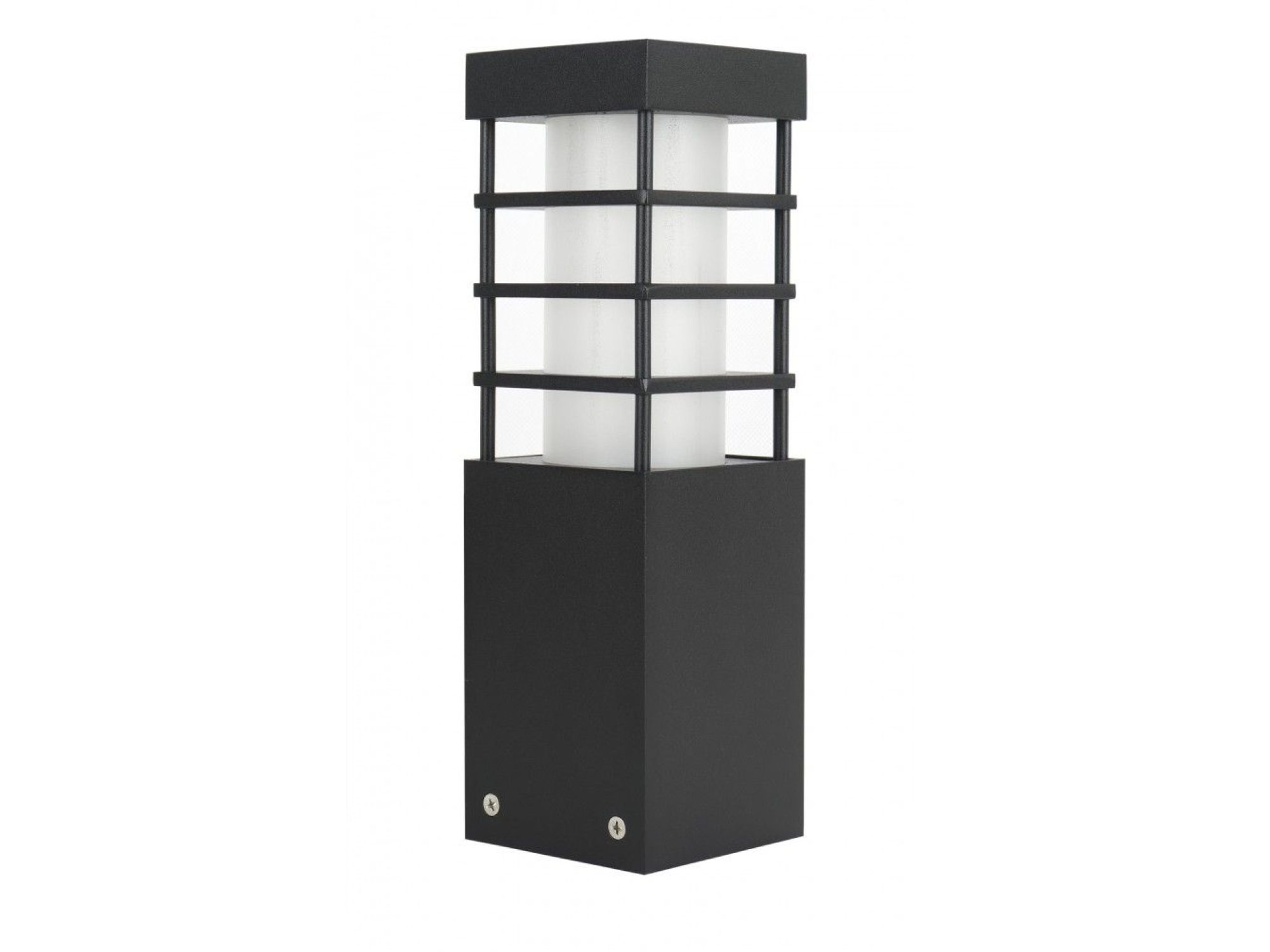 Lampa ogrodowa stojąca RADO II 3 – czarna oprawa na białym tle