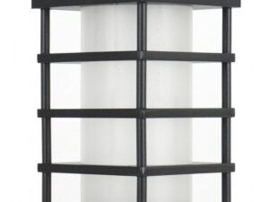 Miniaturka 3 - Czarna lampa ogrodowa stojąca RADO II oświetlająca ogród po zmroku