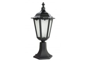 Miniaturka 5 - Lampa ogrodowa stojąca RETRO CLASSIC K 4011/1 – czarna latarnia z przodu