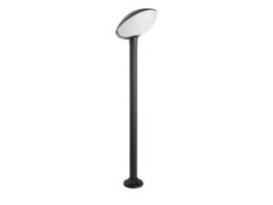 Miniaturka 1 - Lampa ogrodowa stojąca TAO 1 czarna z białym kloszem na białym tle