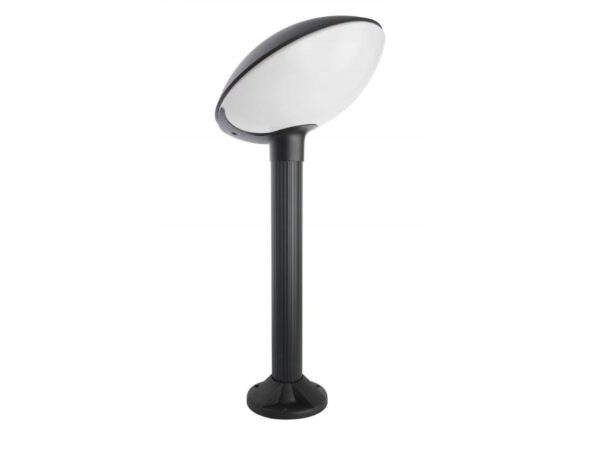 Lampa ogrodowa stojąca TAO 3 z białym kloszem – widok z przodu