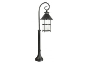 Miniaturka 8 - Lampa ogrodowa stojąca TOLEDO K 5002/3/R – czarna oprawa, widok z przodu