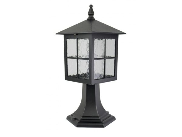 Lampa ogrodowa stojąca WENECJA K 4011/1/KW – czarna oprawa na białym tle