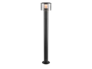 Miniaturka 4 - Lampa ogrodowa Taha II 90 czarna – świecąca oprawa na słupku
