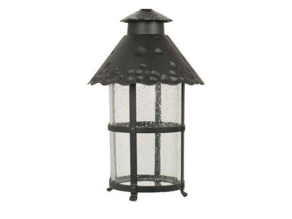 Lampa ogrodowa TOLEDO K 1018 R – czarna oprawa ze szklanym kloszem