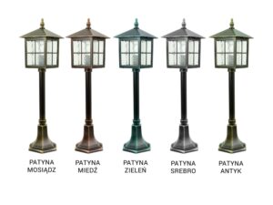 Miniaturka 3 - Lampy WENECJA K 5002/3/KW, zestawienie pięciu patyn