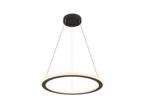 Miniaturka 9 - Lampa wisząca One Flat PD czarna Ø60 cm – pełny widok z zawieszeniem