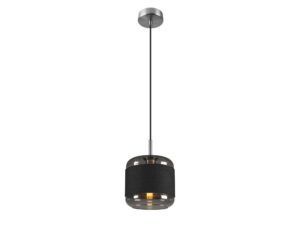 Miniaturka 2 - Srebrna lampa Pantilo Rope 20 E27 z ciemną liną konopną, drugi widok