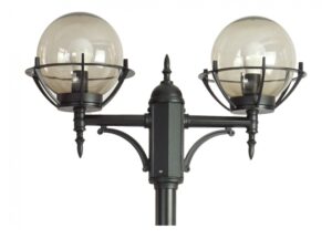 Miniaturka 1 - Lampa parkowa KULE Z KOSZYKIEM OGMWN 2 KPO widok boczny