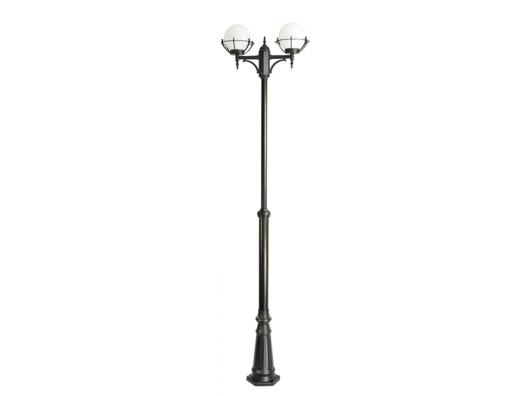 Lampa parkowa KULE Z KOSZYKIEM 200 OGMWN 2 KPO rysunek zestawu