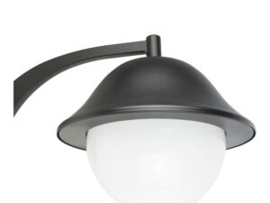 Miniaturka 1 - Lampa parkowa PRINCE MAX OGMW 2 O-BD – klosz mleczny i daszek