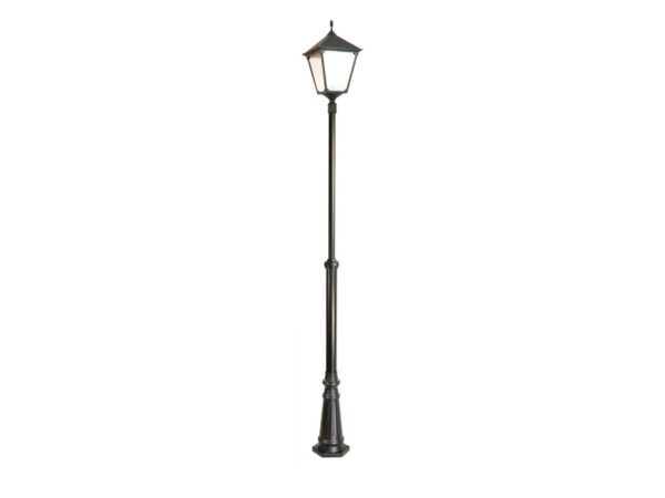Lampa parkowa RETRO MAXI KWADRAT OGMWN 1 BD KW – widok z przodu
