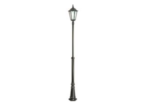 Miniaturka 6 - Lampa parkowa RETRO MAXI OGMWN 1 BD – czarny słup z głowicą, widok całej oprawy