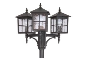 Miniaturka 1 - Lampa parkowa WENECJA OGMWN 3 KW – zbliżenie trzech głowic