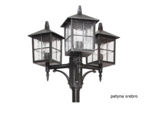 Miniaturka 3 - Lampa parkowa WENECJA OGMWN 3 KW – detal wykończenia patyna srebro