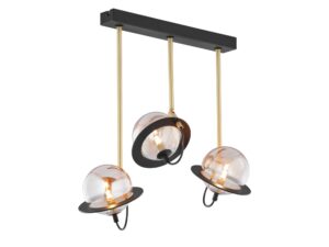 Miniaturka 2 - Lampa Planet 3-punktowa złoto-czarna, inne ujęcie