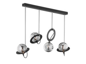 Miniaturka 5 - Lampa Planet 4-punktowa czarna z niklem, dodatkowe ujęcie