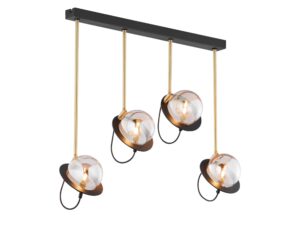 Miniaturka 1 - Lampa Planet 4-punktowa złoto-czarna na jasnym tle