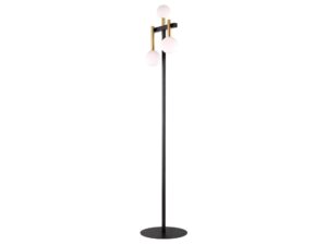 Miniaturka 5 - Lampa podłogowa Akord czarno-złota z kulistymi kloszami