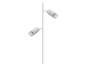 Miniaturka 1 - Lampa podłogowa Amilina biała z dwoma reflektorami GU10