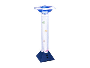 Miniaturka 2 - Lampa podłogowa Amivina z kolumną wodną i niebieską podstawą na białym tle