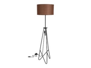 Miniaturka 2 - Lampa podłogowa Amodia z ciemnobrązowym abażurem