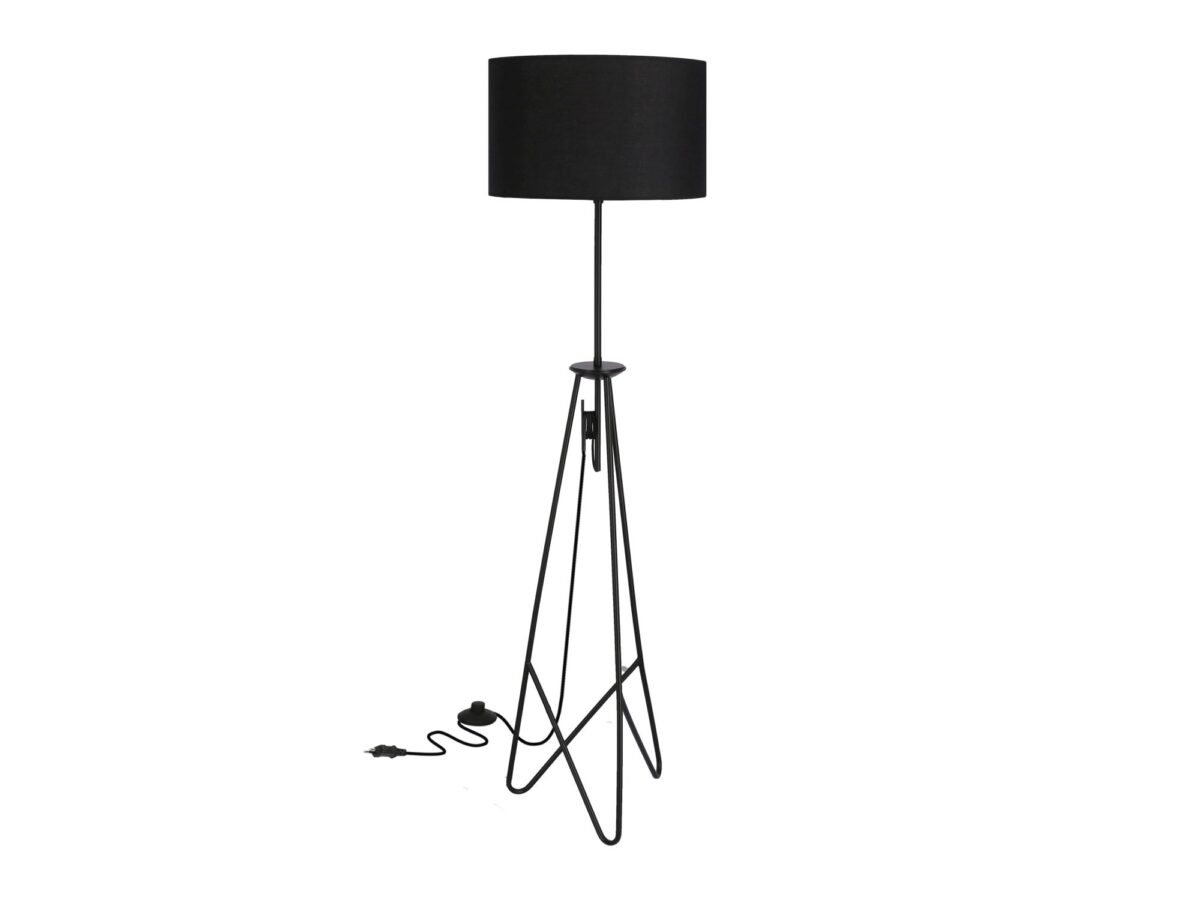 Lampa podłogowa Amodia 173 cm na trójnogu z abażurem