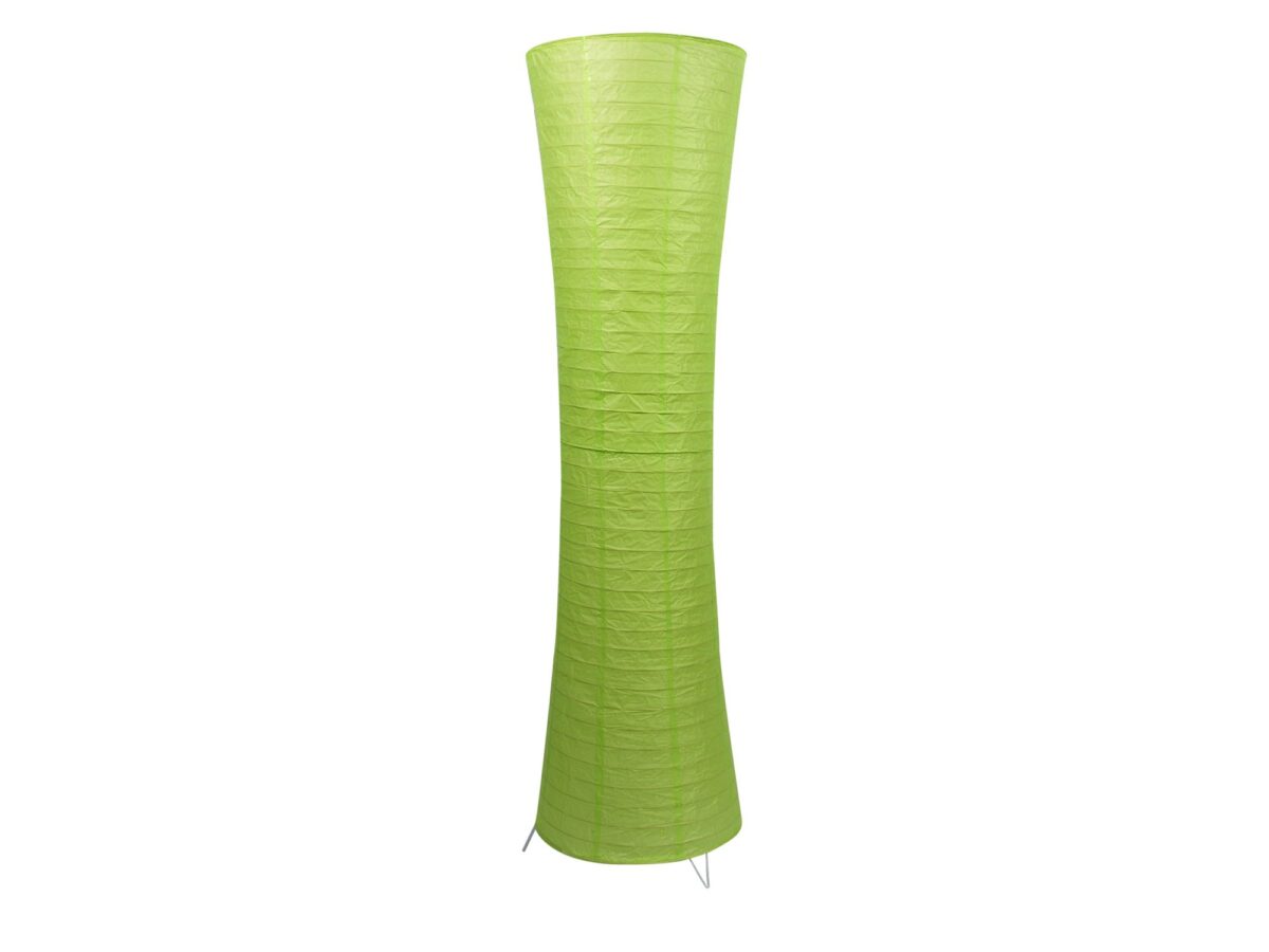 Lampa podłogowa Baletio zielona papierowa 130 cm 2 × E27