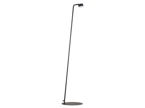 Lampa podłogowa Bar w czarnym kolorze na białym tle