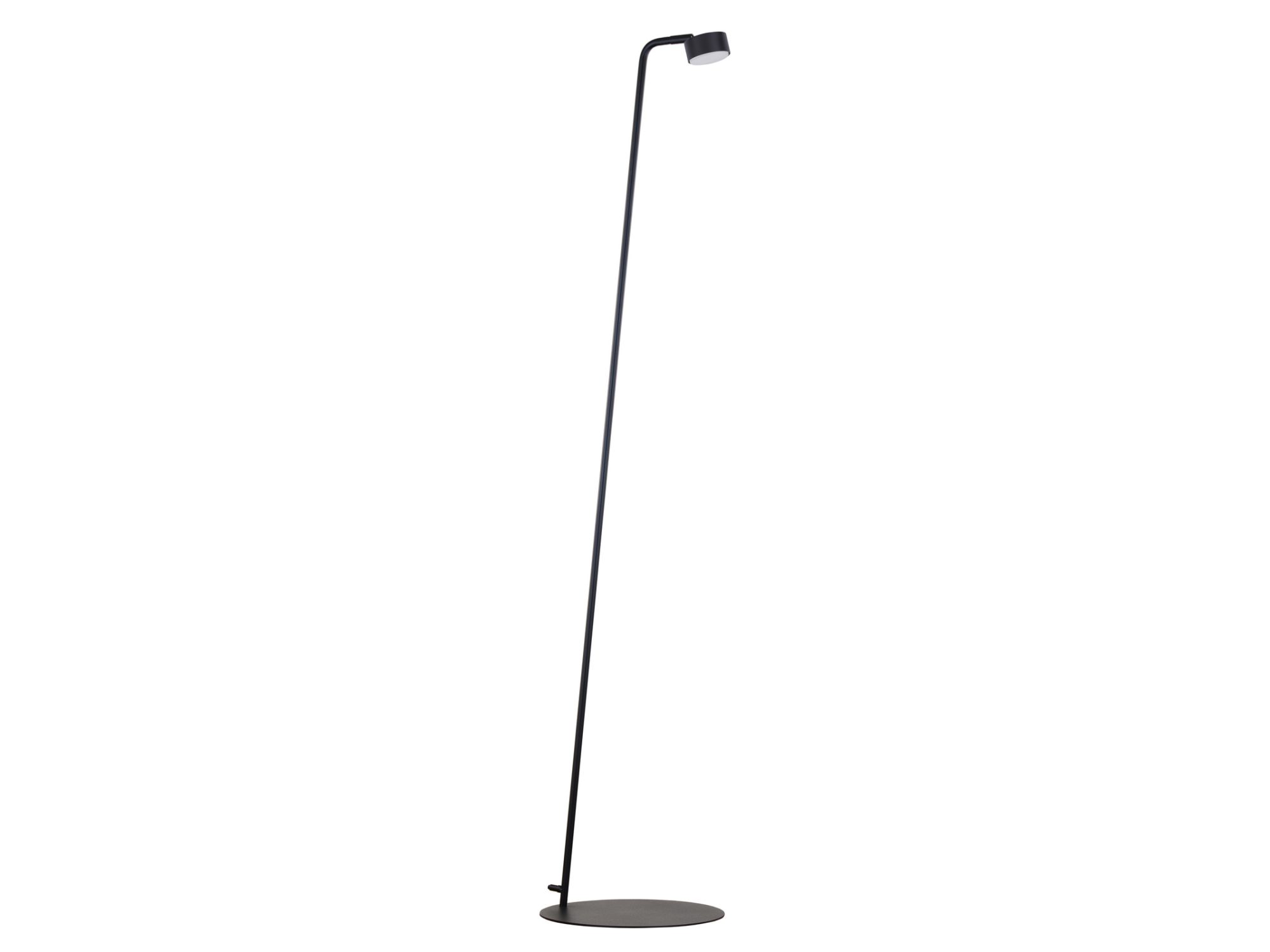 Lampa podłogowa Bar w czarnym kolorze na białym tle