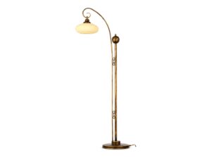 Miniaturka 5 - Lampa podłogowa Bolero czarno-złota, patynowana na białym tle